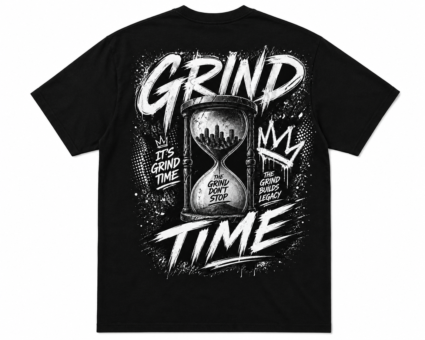 Grind Time Back Graphic T Shirt